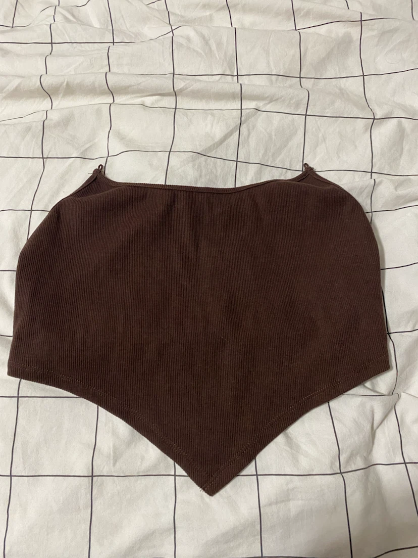 Brown Bandana Crop Top
