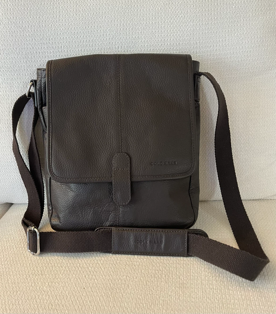 Cole Haan Brown Leather Messenger Bag