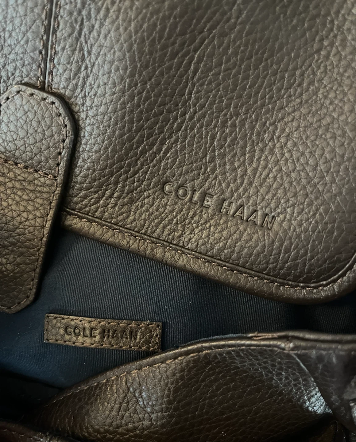 Cole Haan Brown Leather Messenger Bag - photo 2