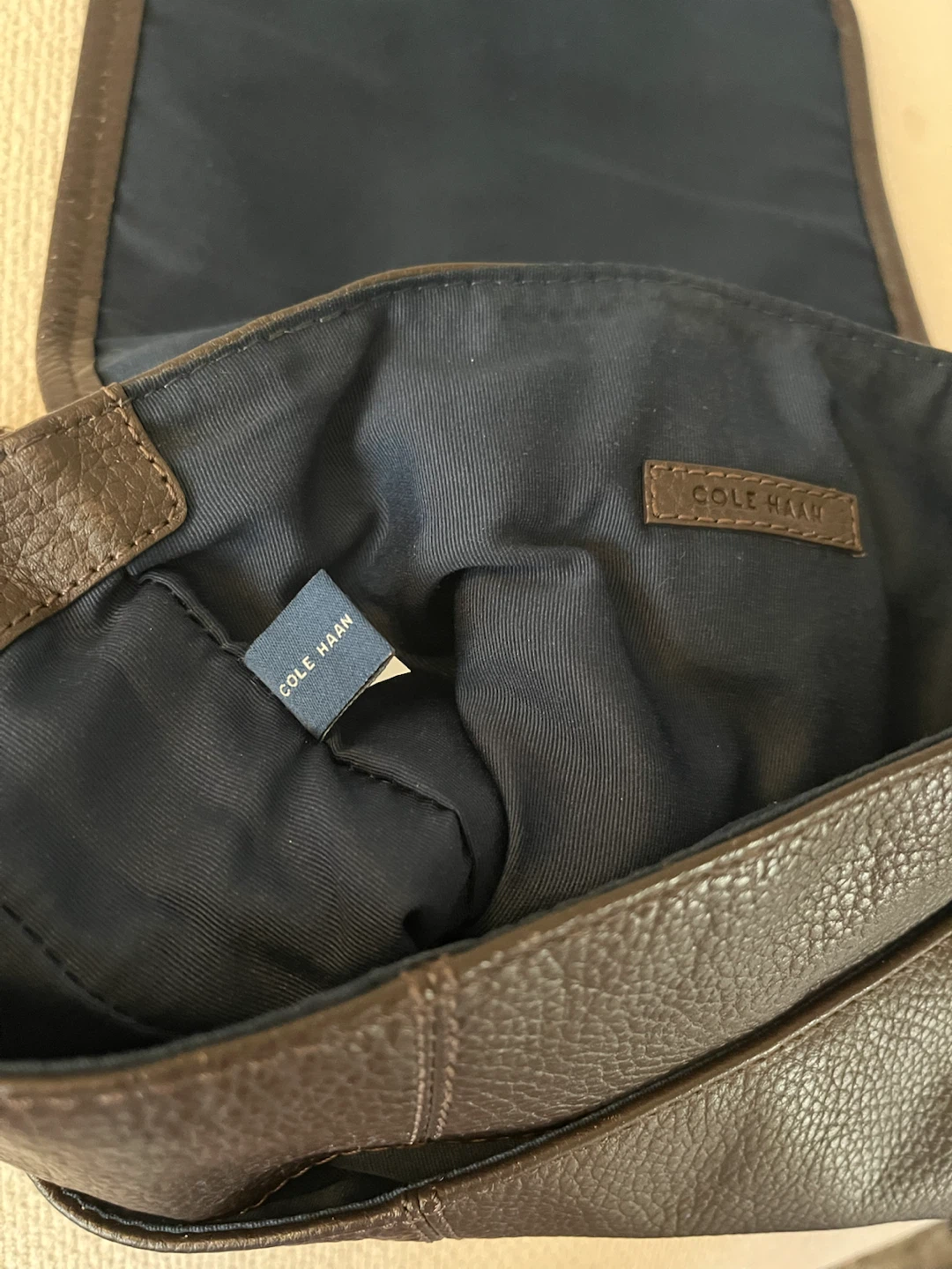 Cole Haan Brown Leather Messenger Bag - photo 4