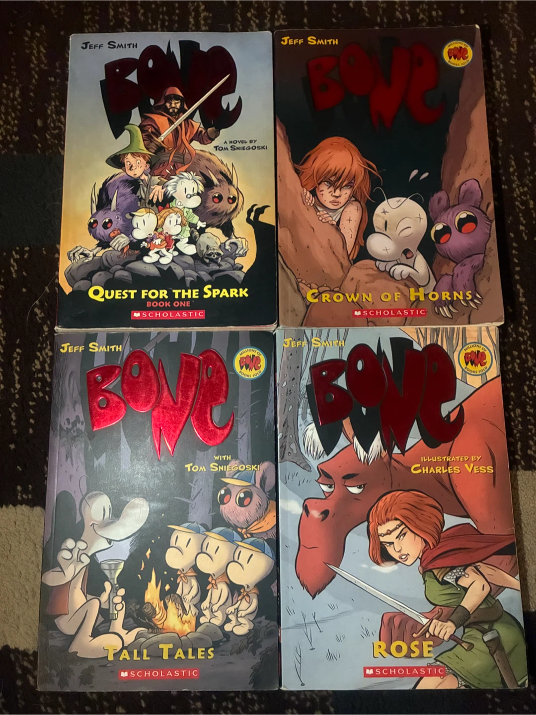 Jeff Smith BONE Graphic Novels (Set of 4)