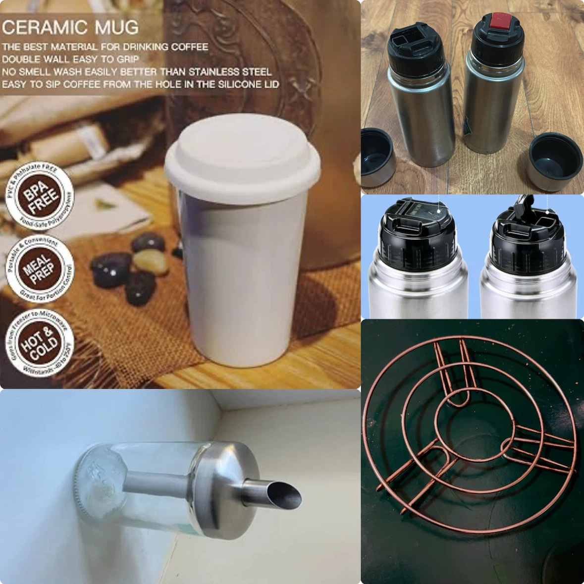 Everything for $2 Ceramic Mug with Silicone Lid