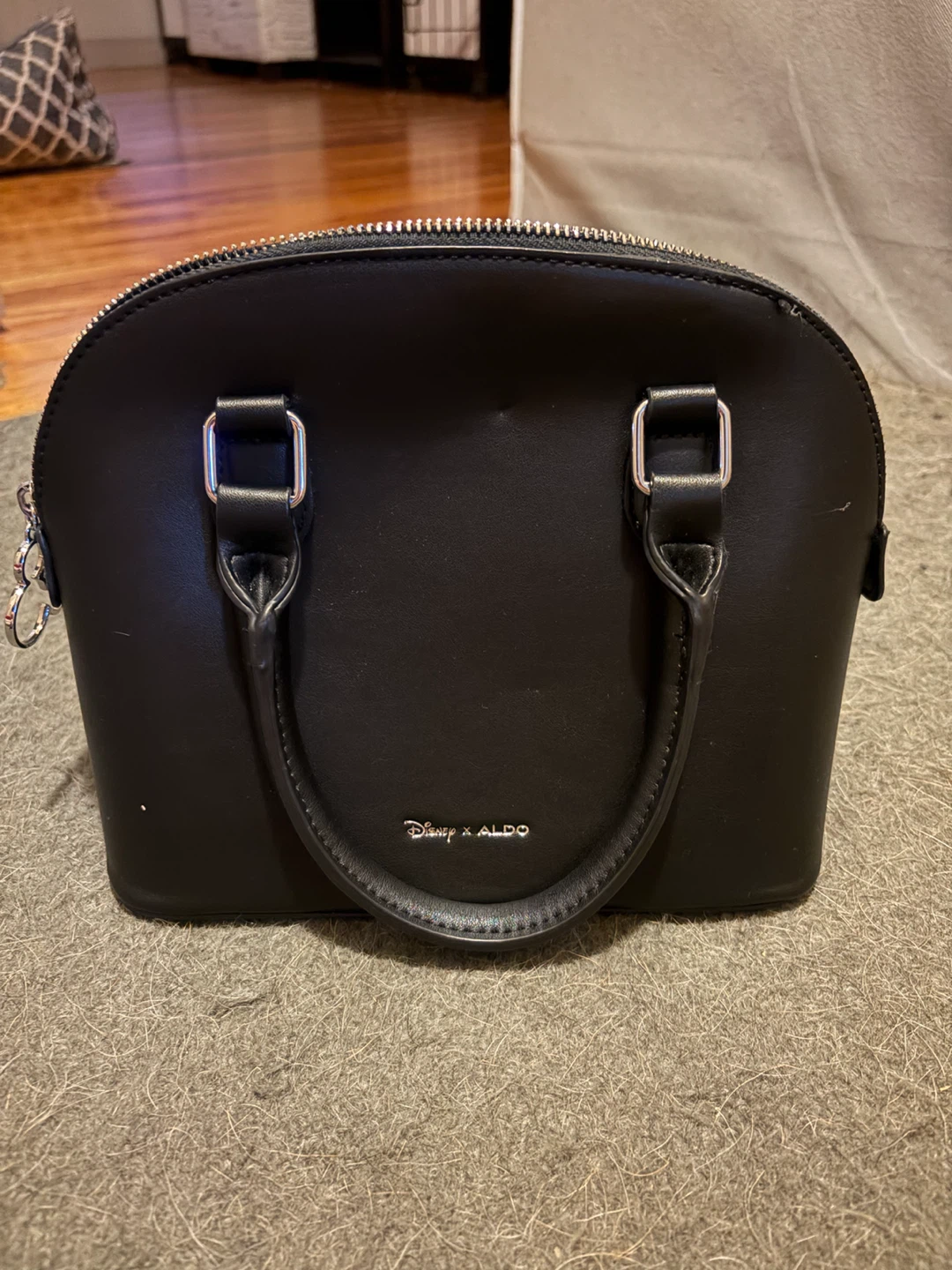 Disney x Aldo Black Mickey Mouse Studded Dome Satchel Purse - photo 2
