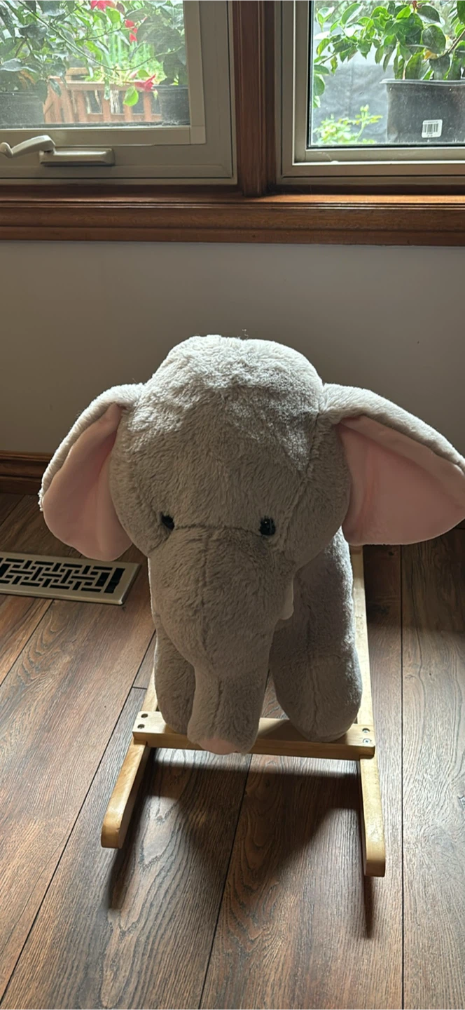 Plush Elephant Rocking Horse