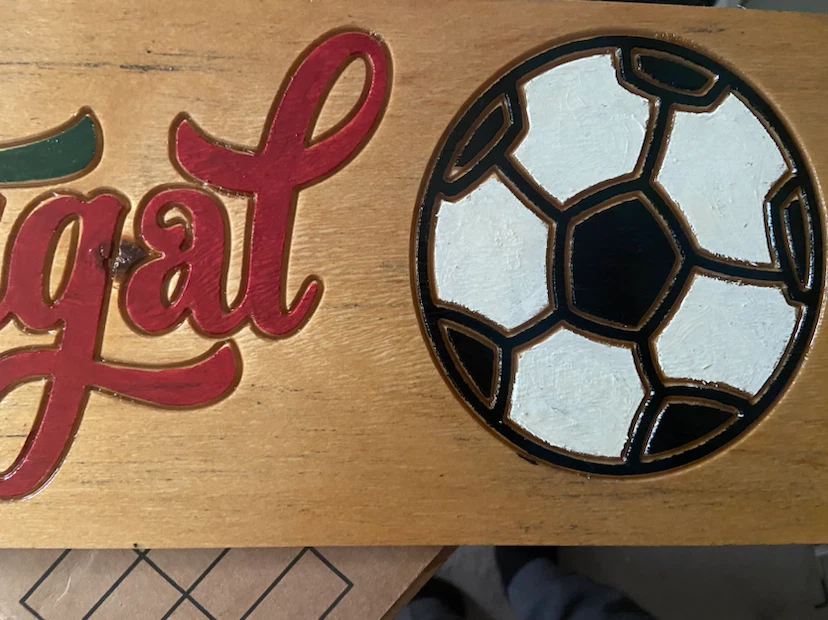 Wooden Portugal Soccer Sign - photo 4
