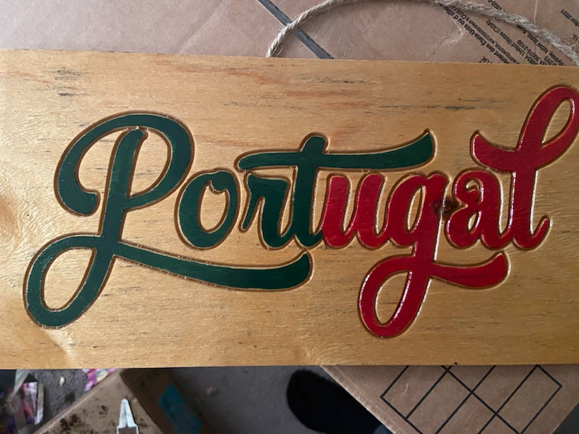 Wooden Portugal Soccer Sign - photo 5