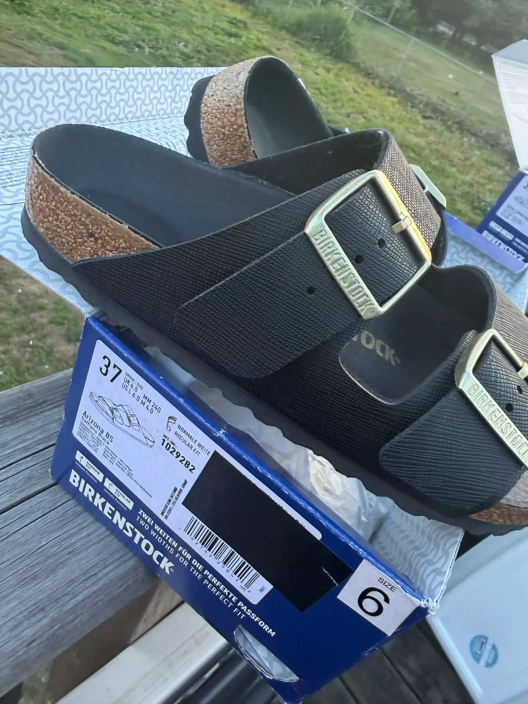 Birkenstock Arizona Black Sandals Size 6 - photo 2
