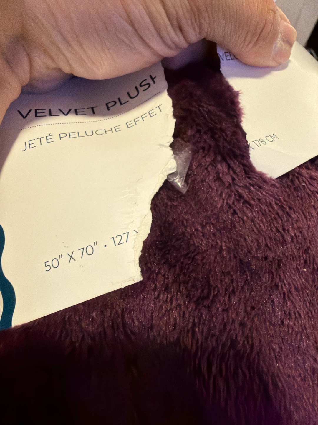QE Home Velvet Plush Throw Blanket - Plum - photo 3