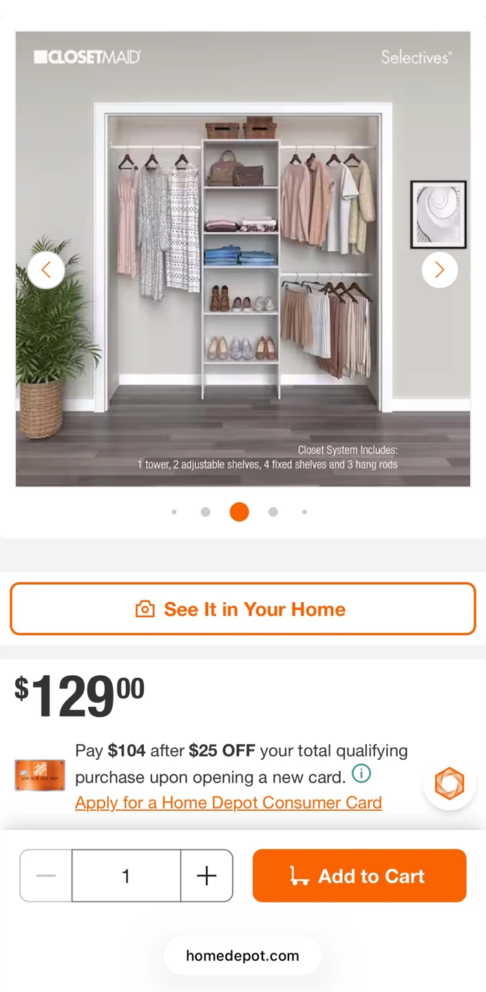 Closet maid starter system