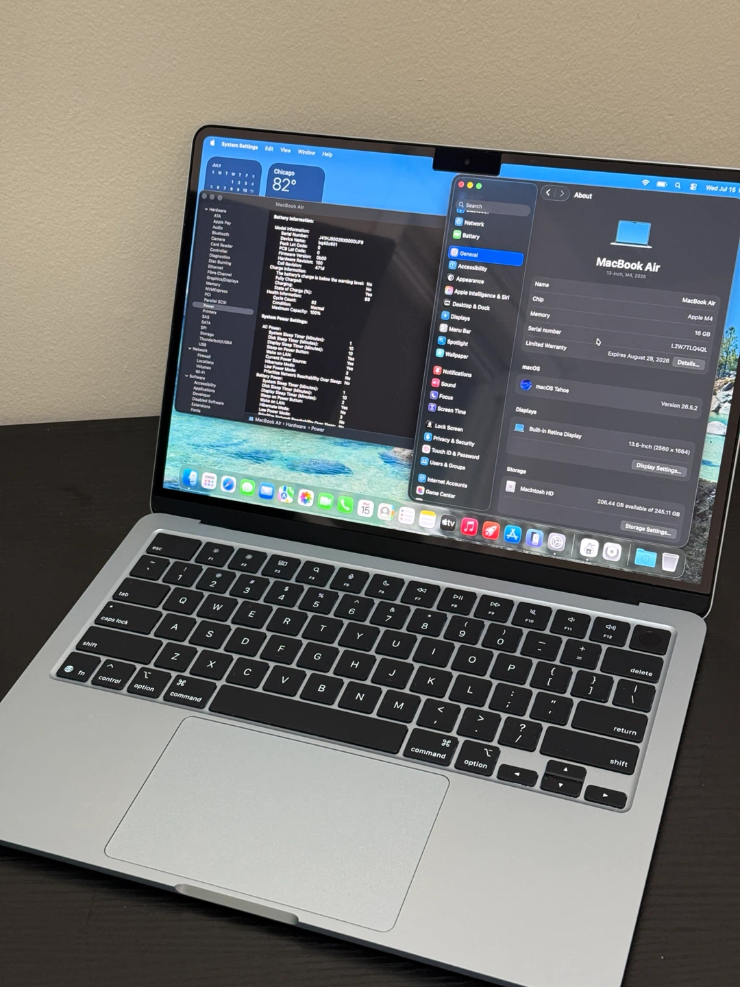 MacBook Air 13-inch, M4, Sky Blue, 2025, 16GB RAM, 256 SSD