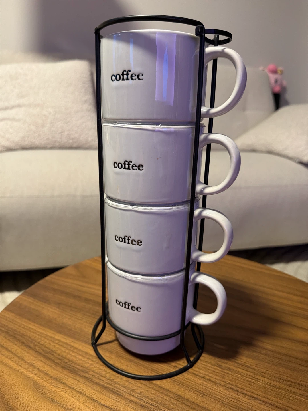 Stackable Coffee Mugs with Stand