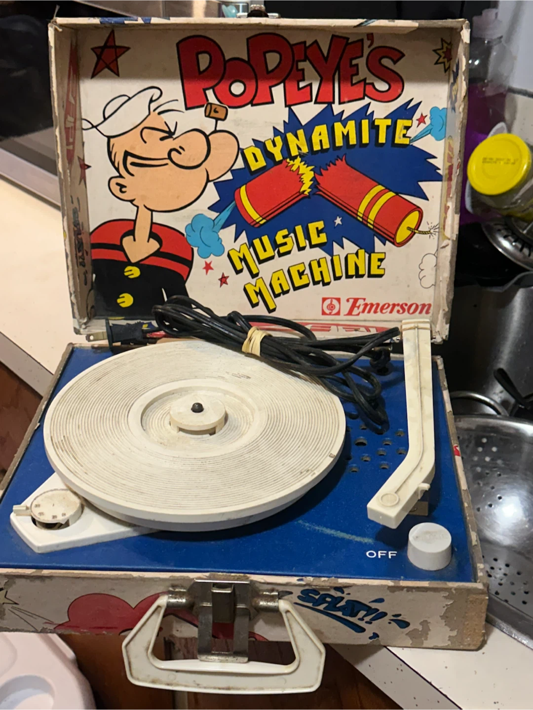 Vintage Emerson Popeye Record Player