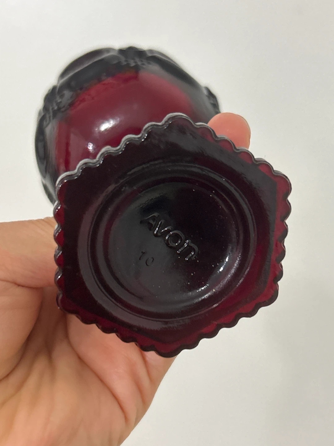 Avon Ruby Red Glass Goblet - photo 3