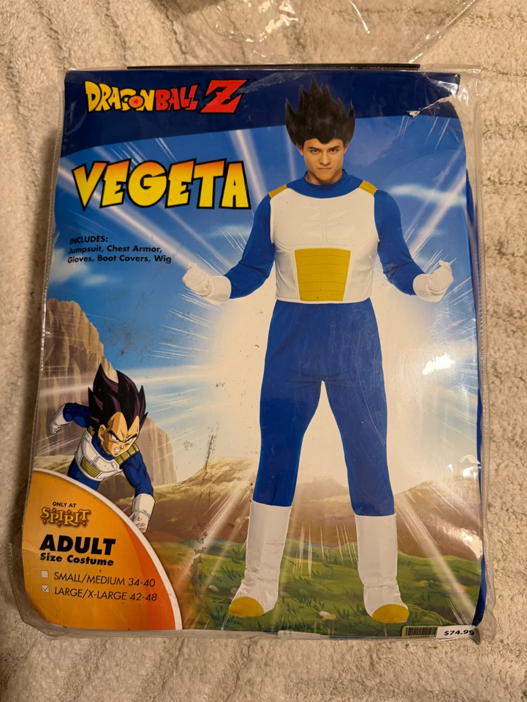 Spirit Halloween Dragon Ball Z Vegeta Adult Costume