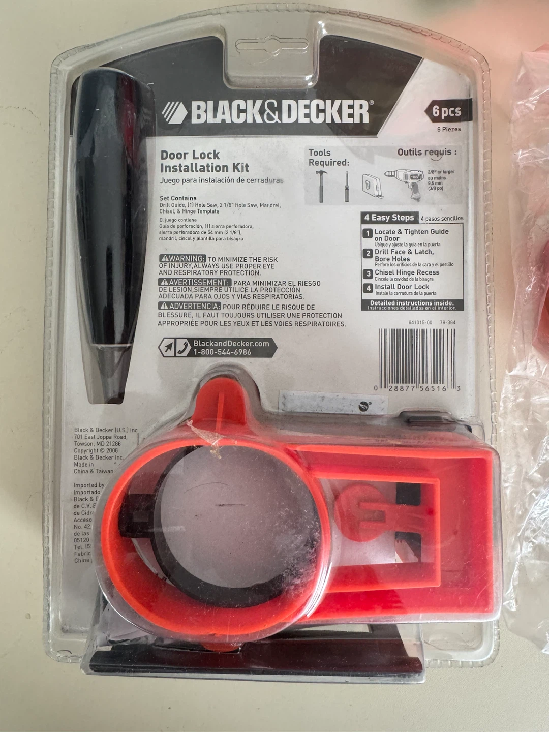 Black & Decker 18V Cordless Drill and Door Lock Installation Kit - photo 5