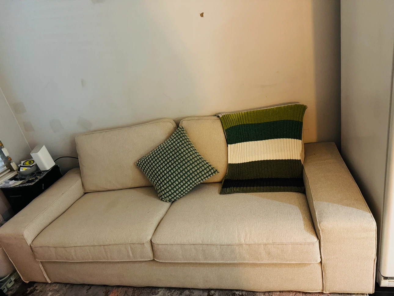 Beige Fabric Loveseat Sofa - photo 3