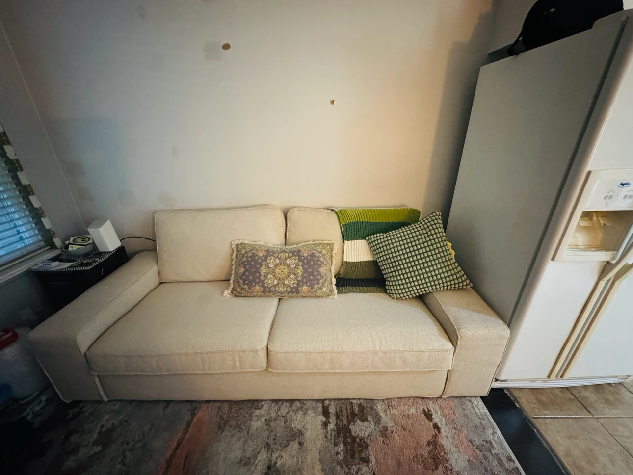 Beige Fabric Loveseat Sofa - photo 5
