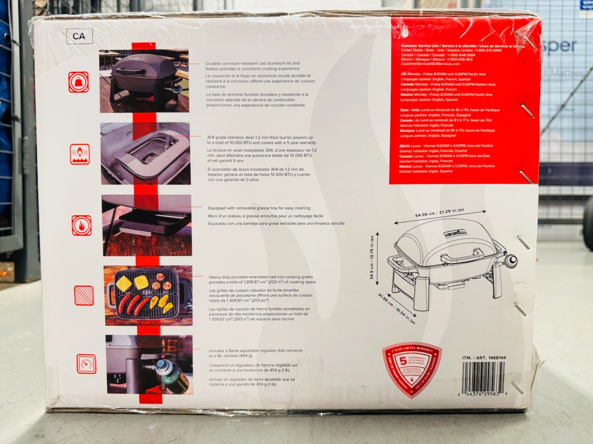Nexgrill Portable 1-Burner Table Top BBQ Gas Grill - photo 3