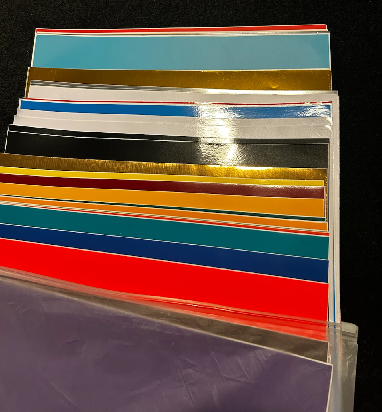 45 PCS Assorted Colour Vinyl Sheets (12in x 12in)