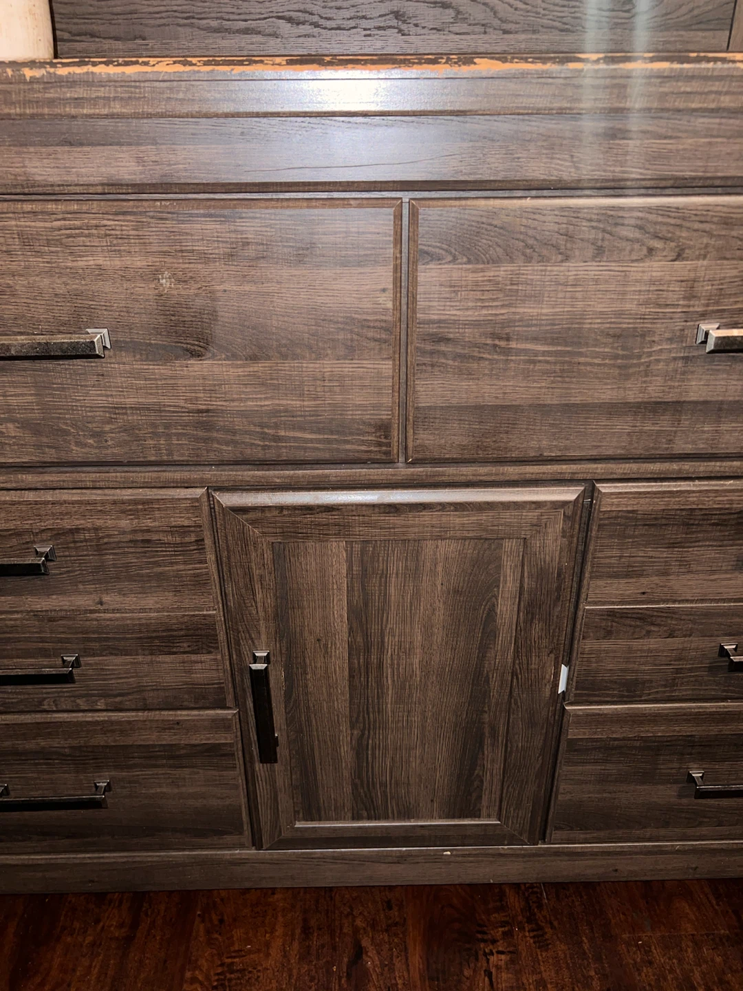Dark Wood Dresser with Mirror - photo 5