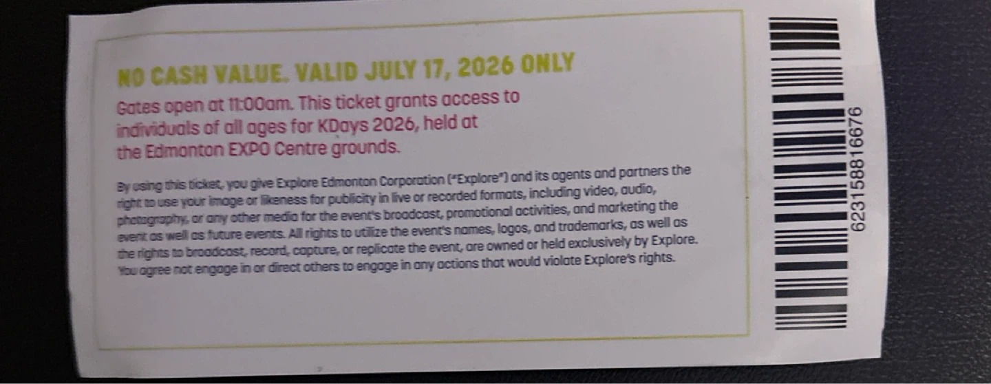 K-Days 2026 General Admission Ticket - July 17