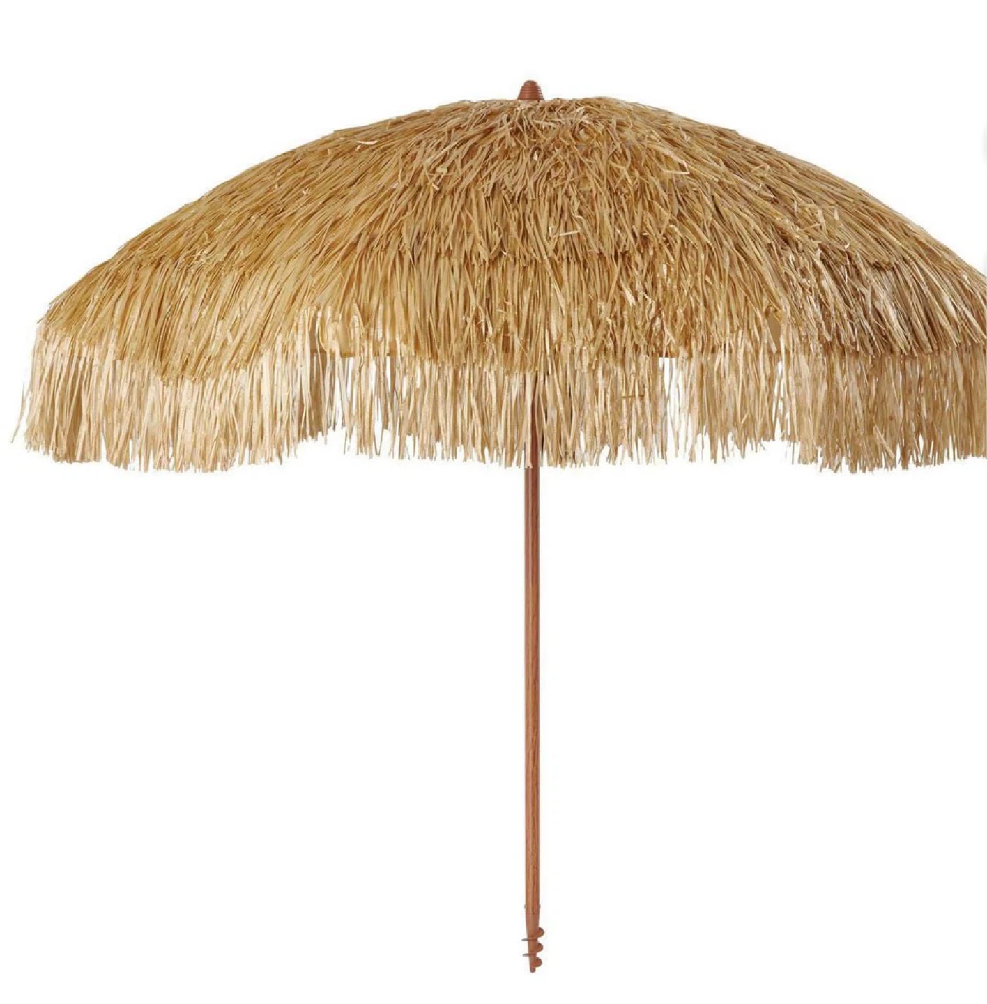 Beach Umbrella with Straw Top