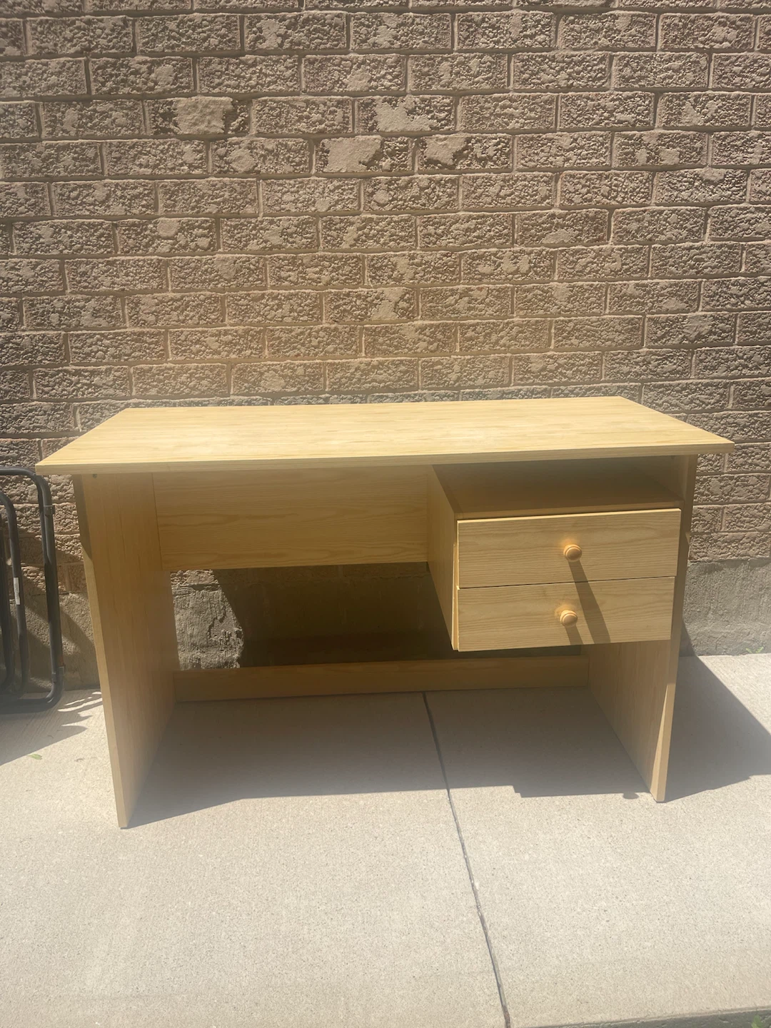 Light Wood Desk with Drawers