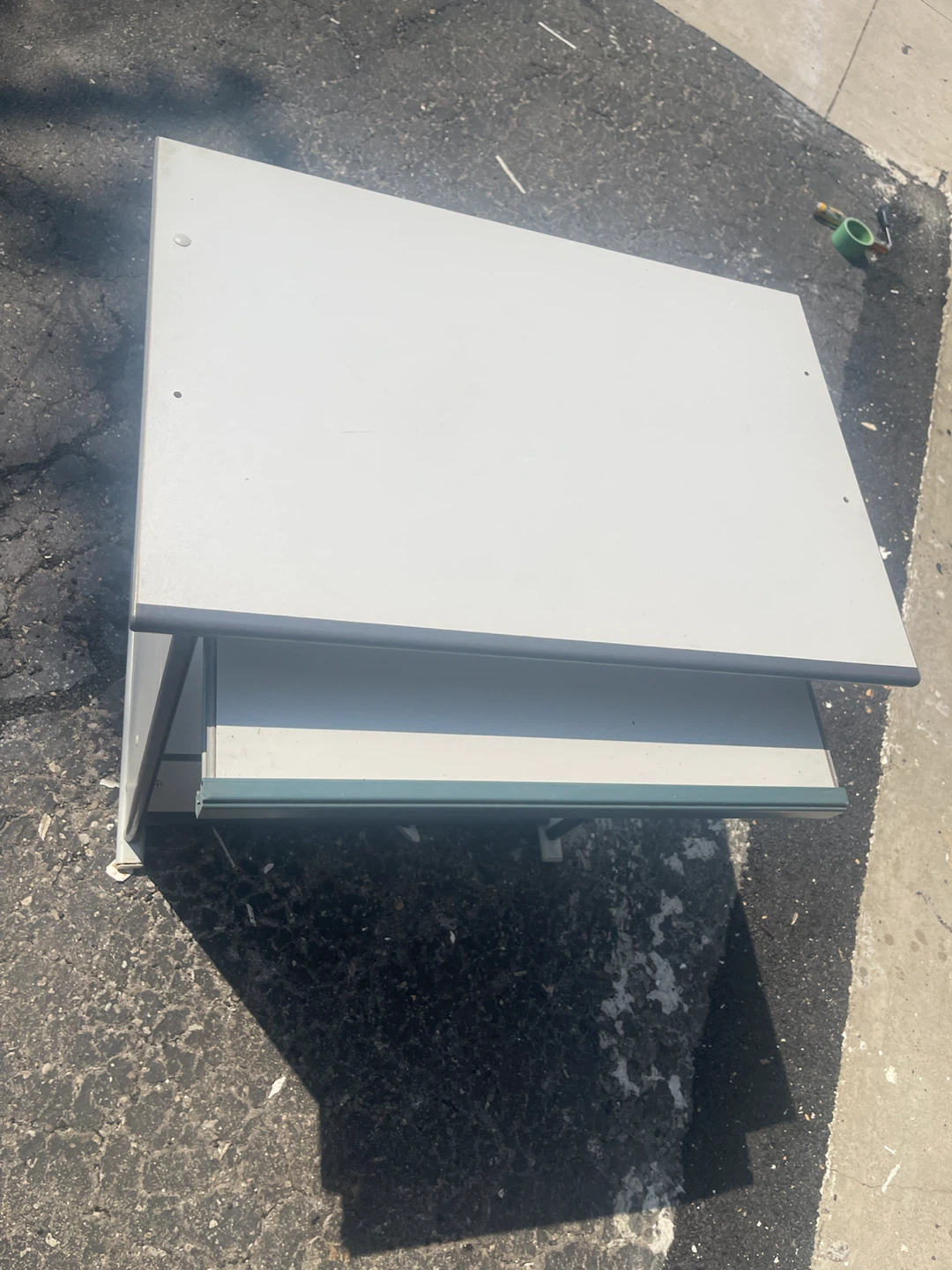 White and Grey Side Table with Shelves - photo 2