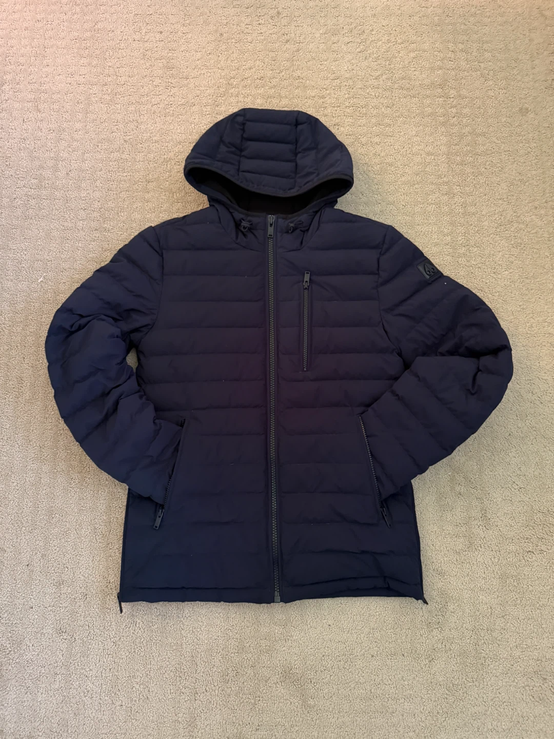 Moose Knuckles Navy Puffer Jacket