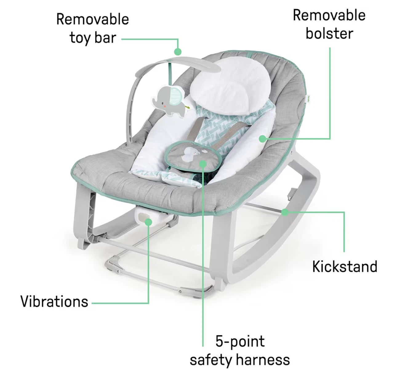 Ingenuity Baby Rocker and Bouncer - photo 4
