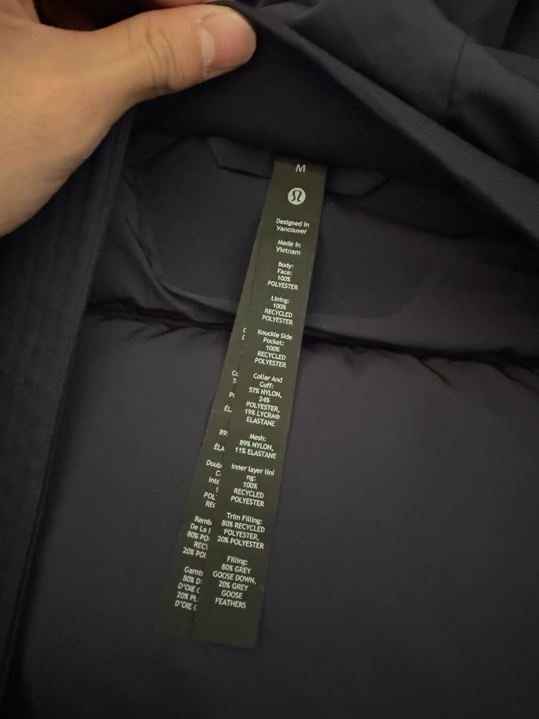 Lululemon Wunder Puff Jacket - Navy Blue - Size M - photo 5