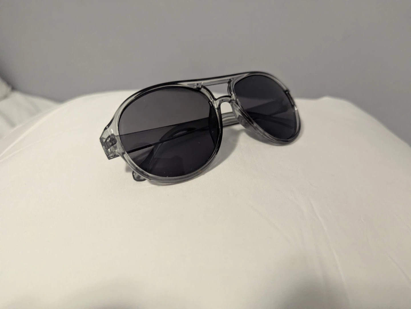 Grey Aviator Sunglasses
