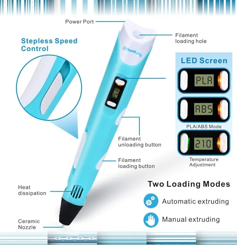 Sunfuny 3D Printing Pen with PLA Filaments