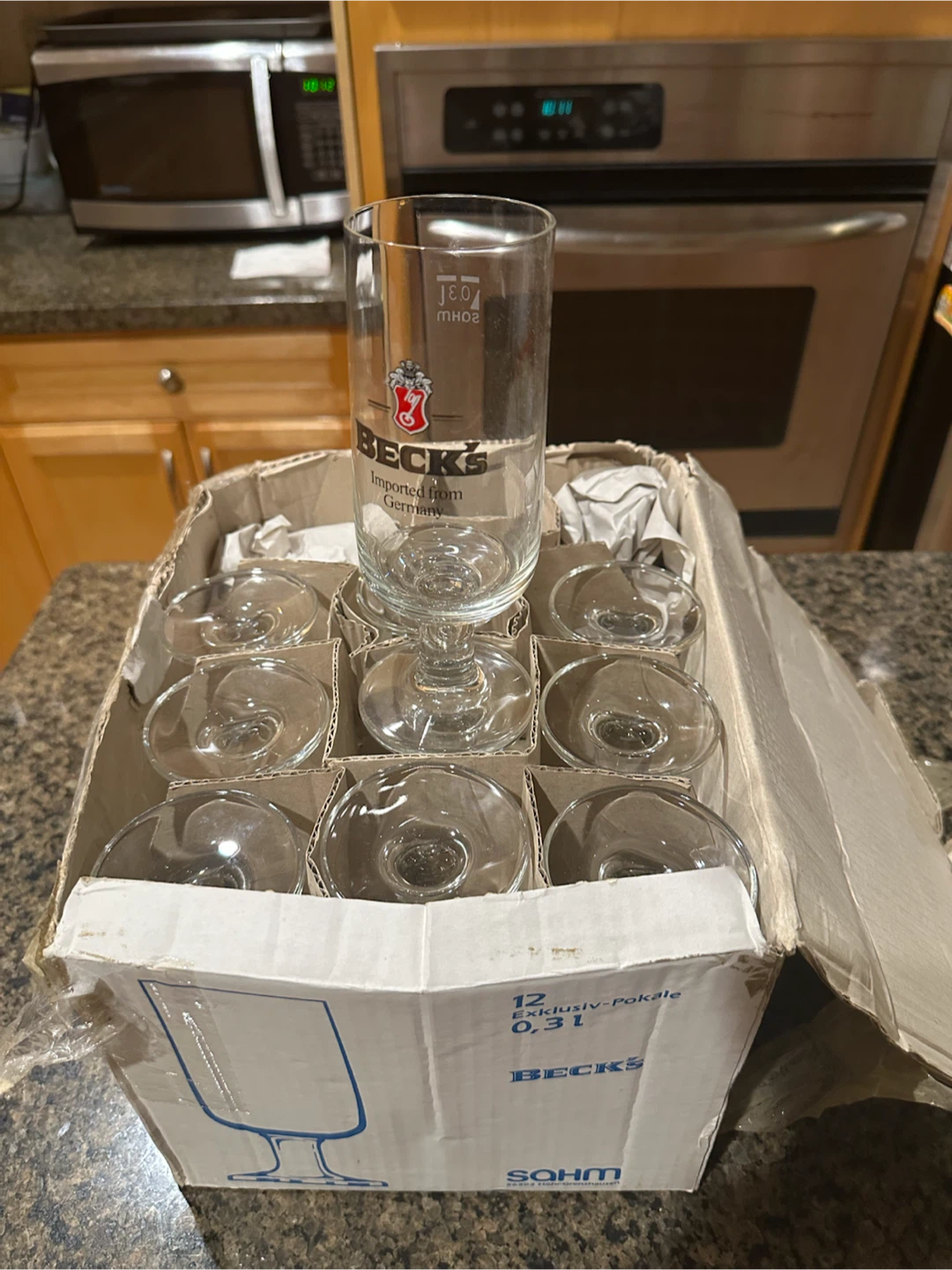 Set of 12 Becks Beer Glasses - photo 2