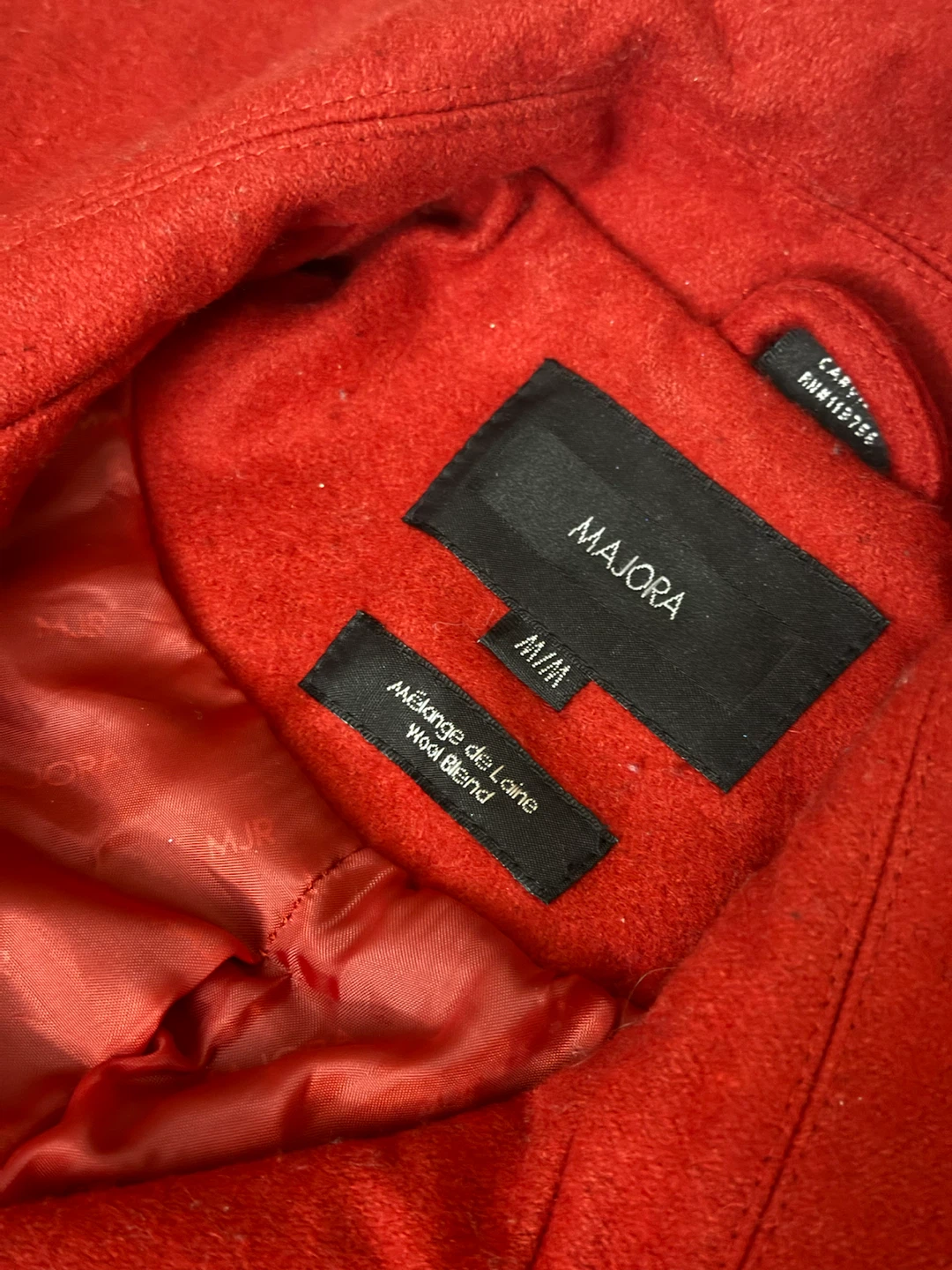 MAJORA Red Wool Blend Peacoat - photo 3