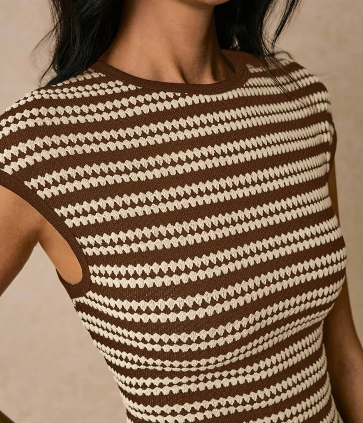 Striped Knit Midi Dress - photo 2