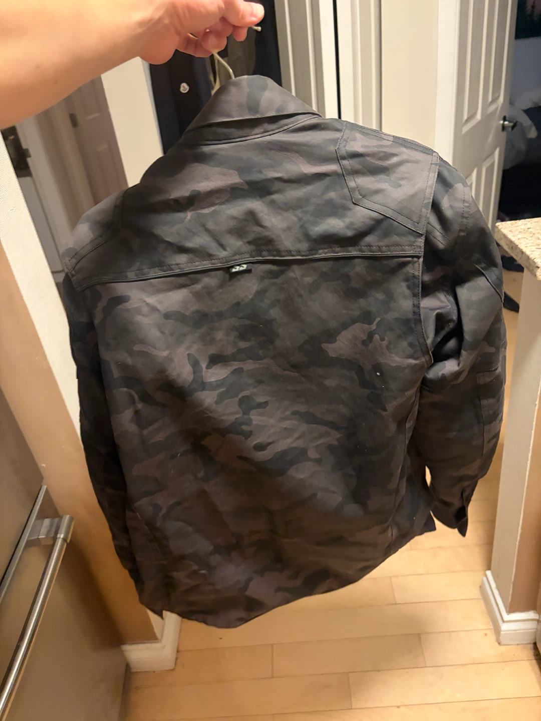 Motorcycle Jacket – Black Camo – Arm, Shoulder & Spine Protectio - photo 2