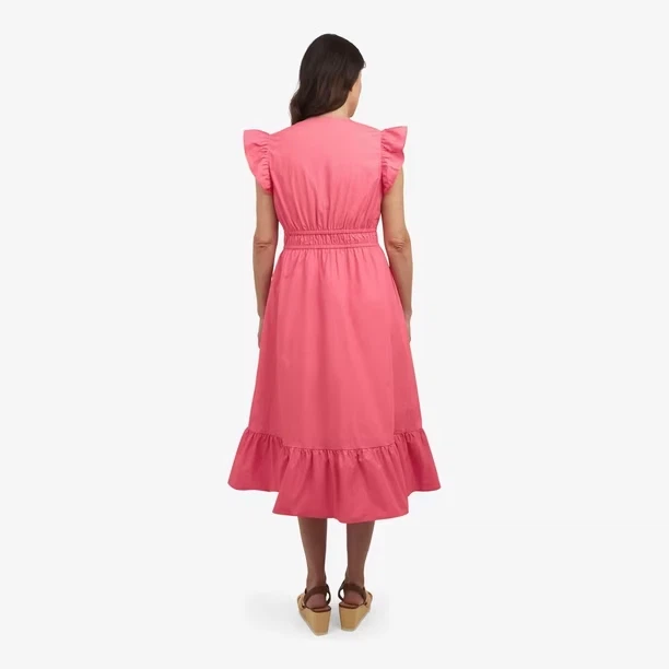 Chaps Women's Pink Ruffle Maxi Dress - photo 2