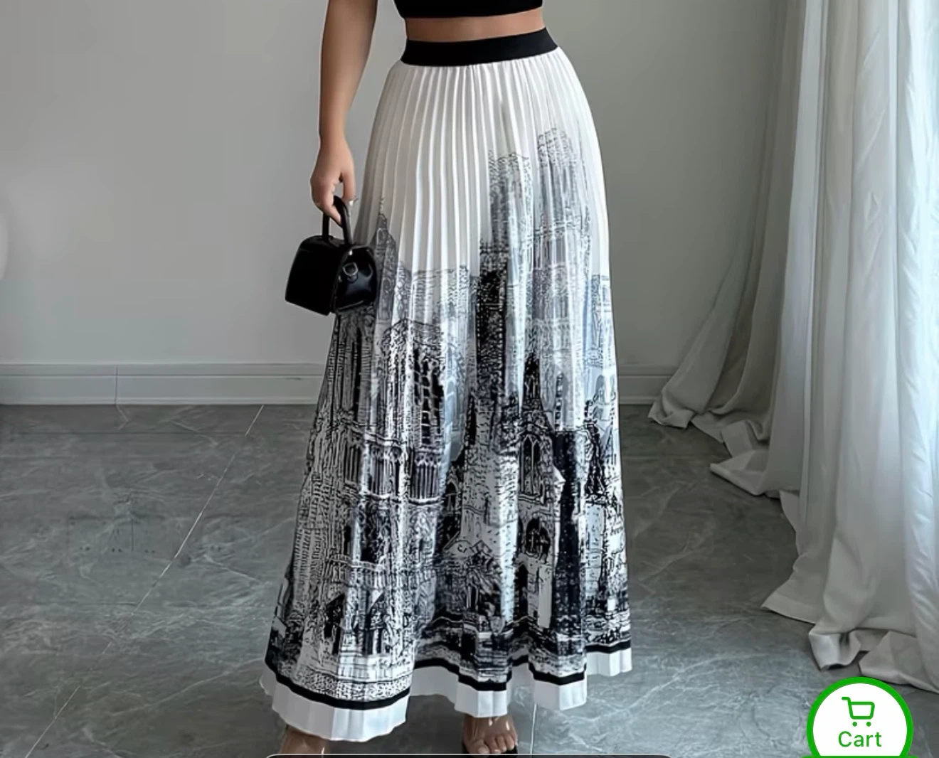 White Lace Bell Sleeve Top with skirt set - photo 2