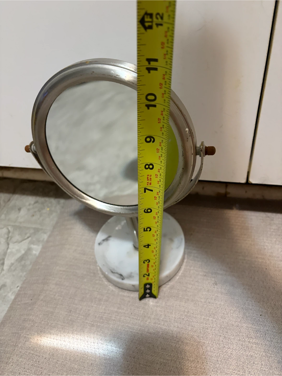 Vanity Mirror with Marble Base