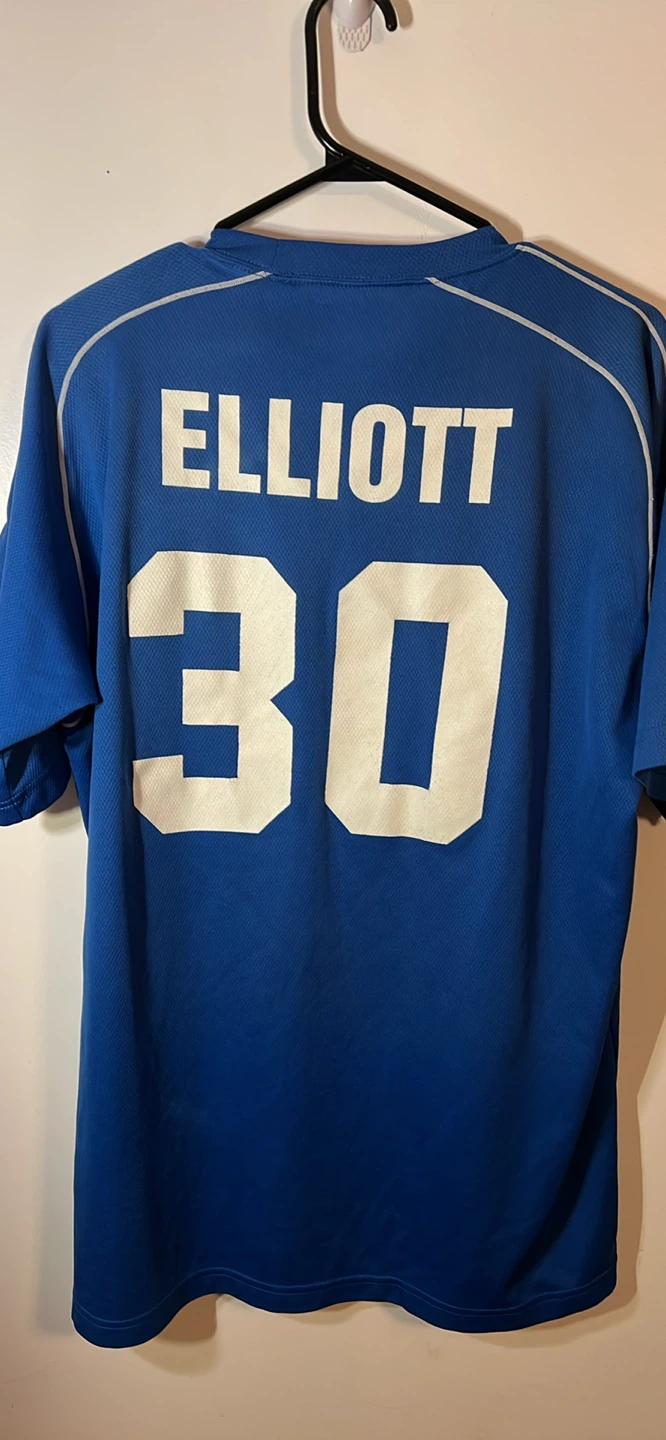 Vintage Mizuno Blue Toronto Blue Jays "ELLIOTT 30" Jersey - photo 2
