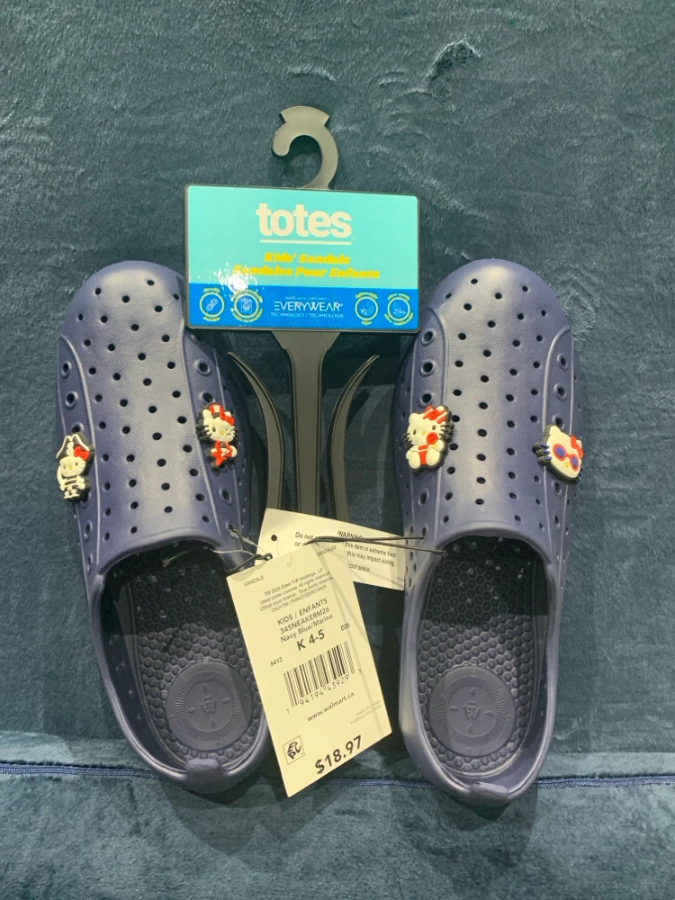 Totes Kids Navy Blue Sandals K 4-5
