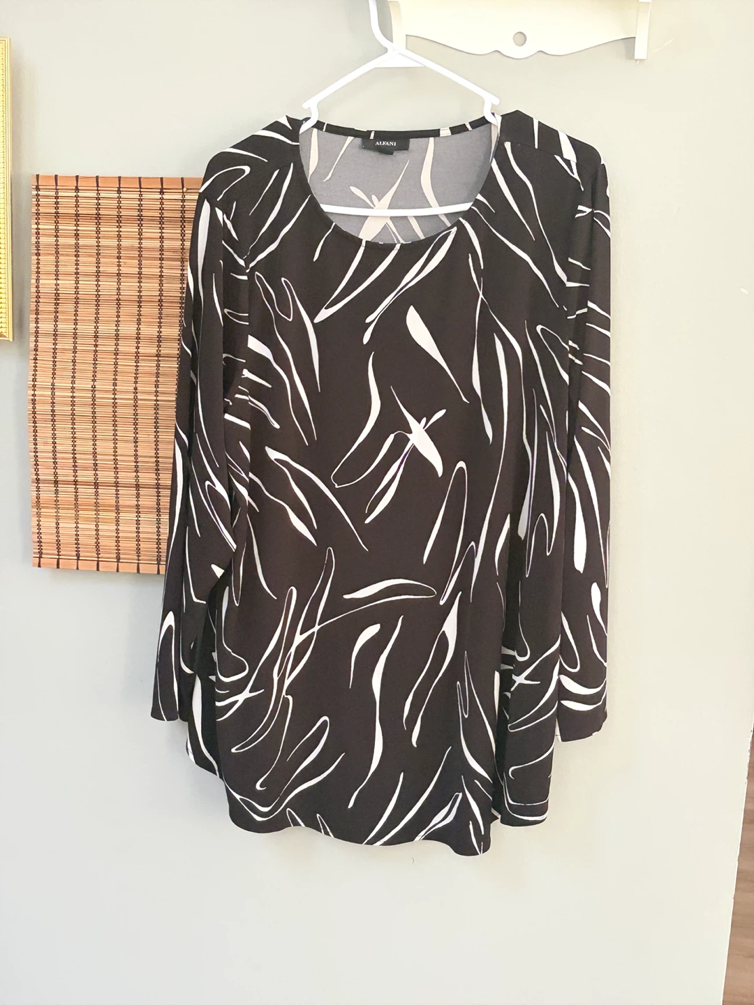 Alfani Black & White Print Tunic Top 2X - photo 2