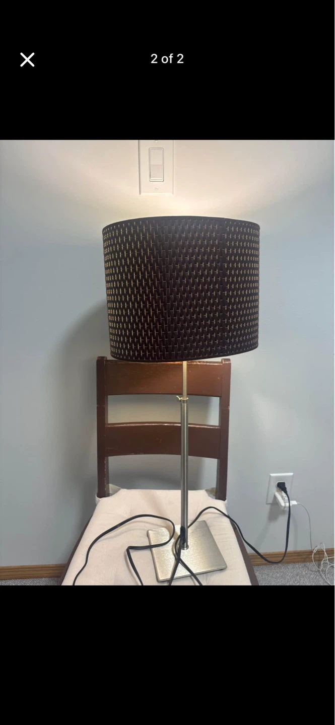 Table Lamp with Woven Shade