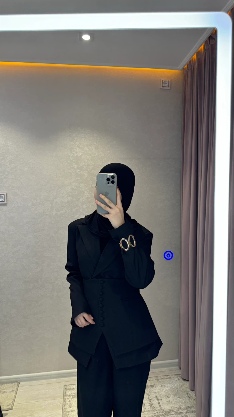 Black Blazer with Button Detail - photo 2