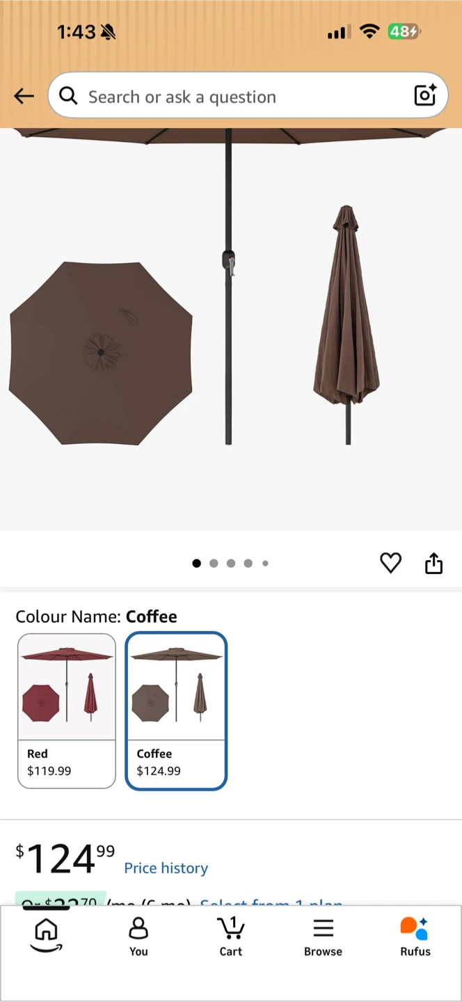 Outdoor Patio Umbrella