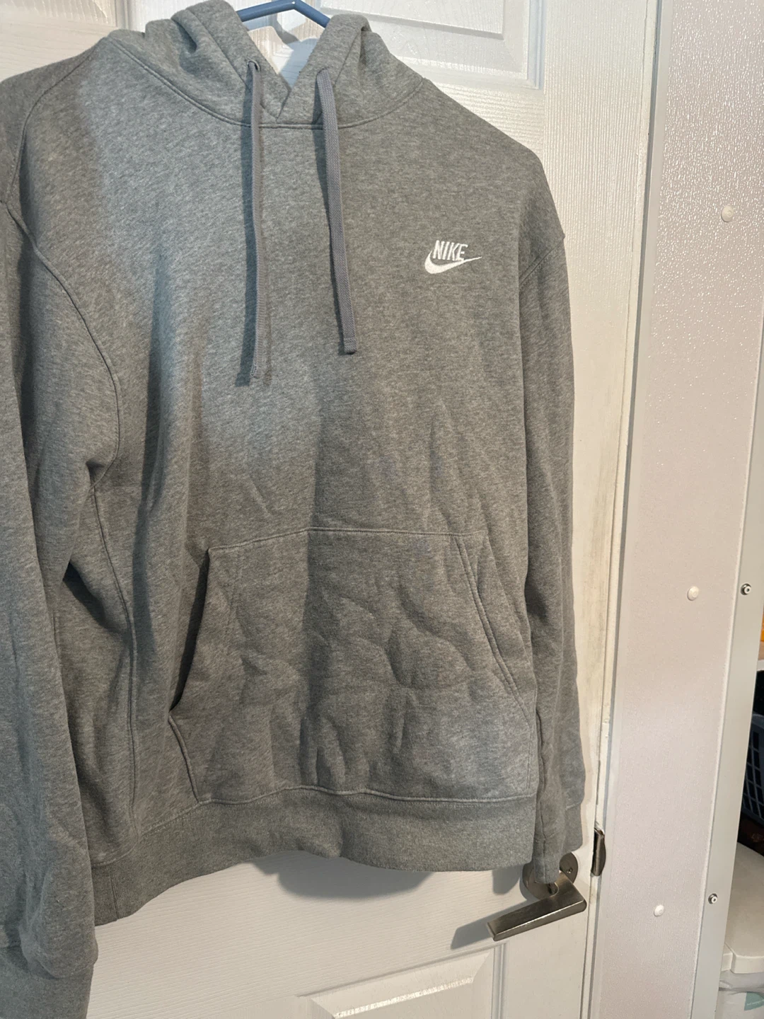 Grey Nike Club Hoodie - Size M