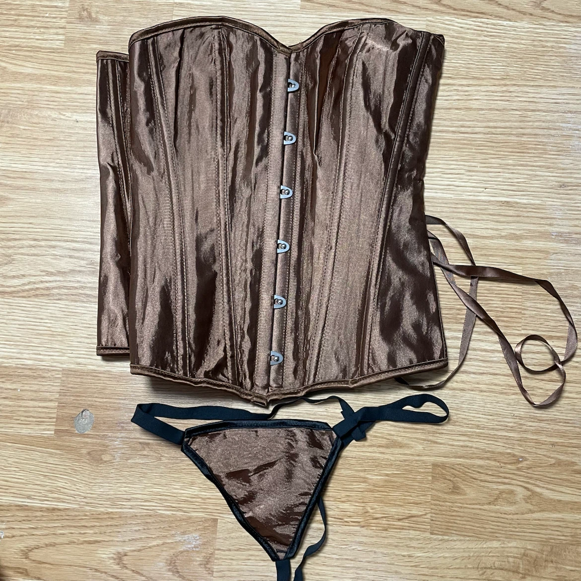 Brown Corset +thong