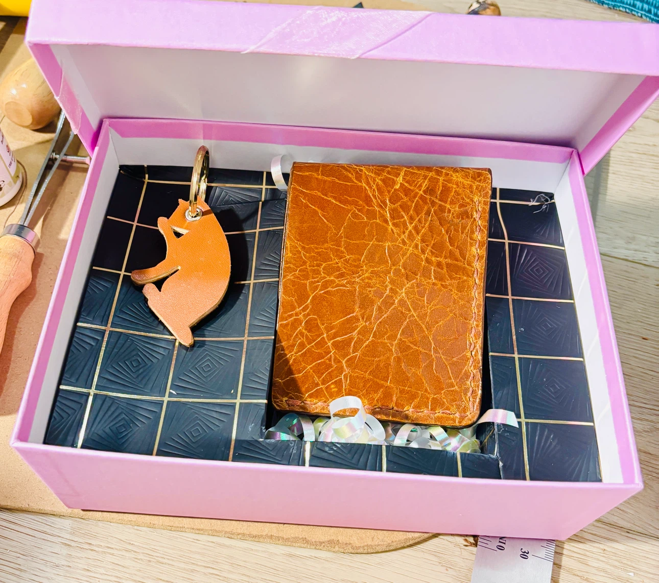 Leather Wallet and Keychain Set - photo 5