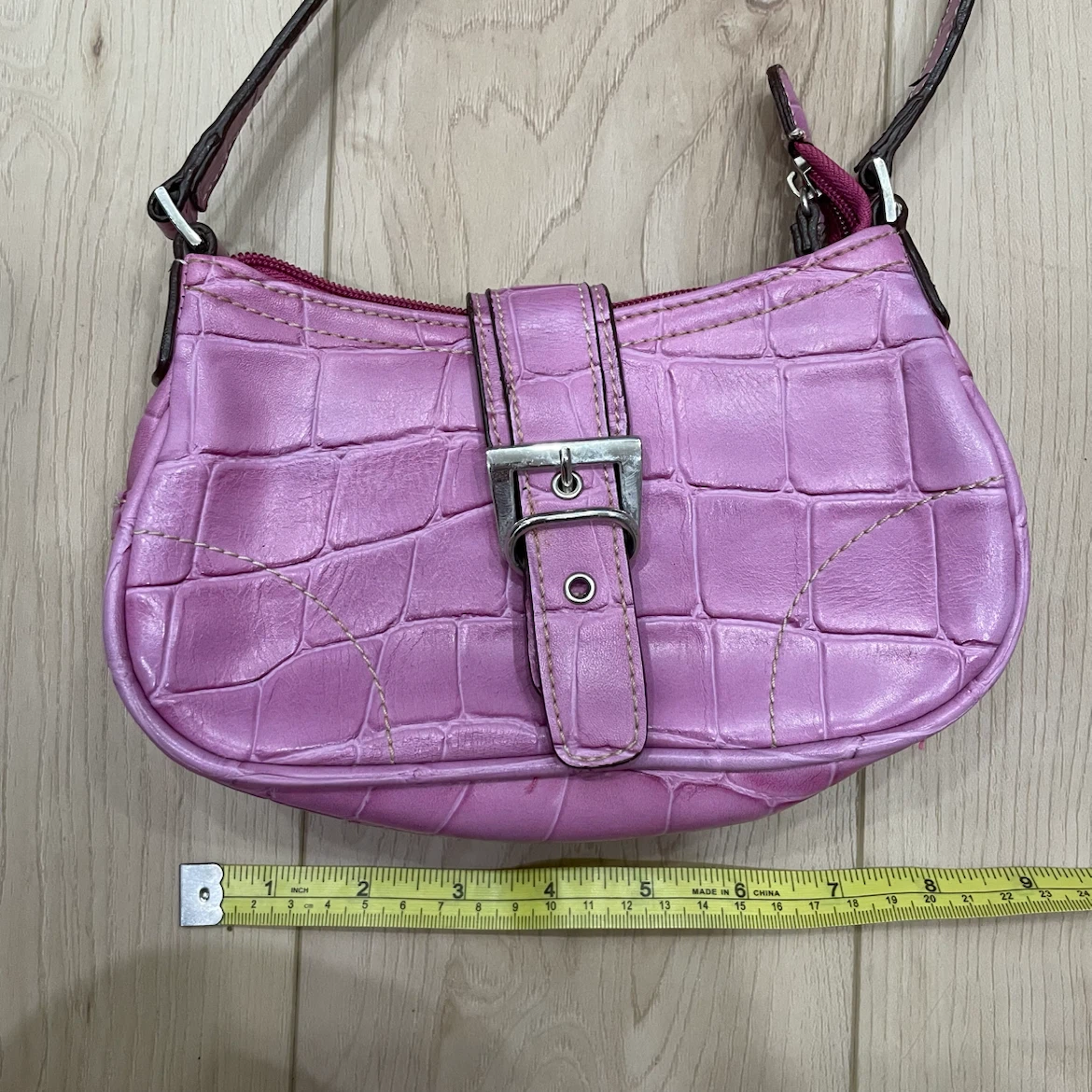 Pink Faux Leather Shoulder Mini Bag - photo 2